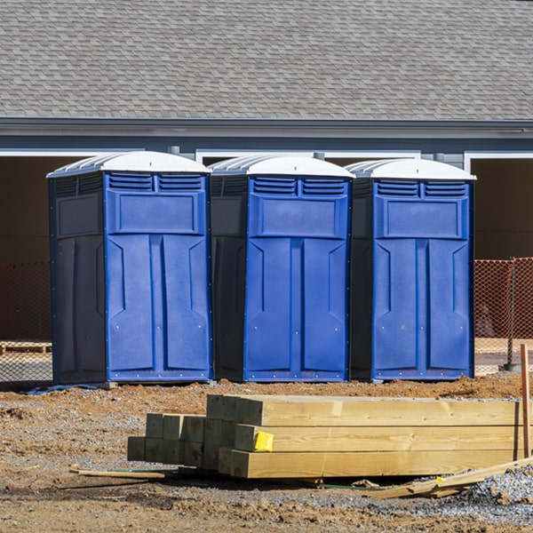 how often are the porta potties cleaned and serviced during a rental period in Leesville MO